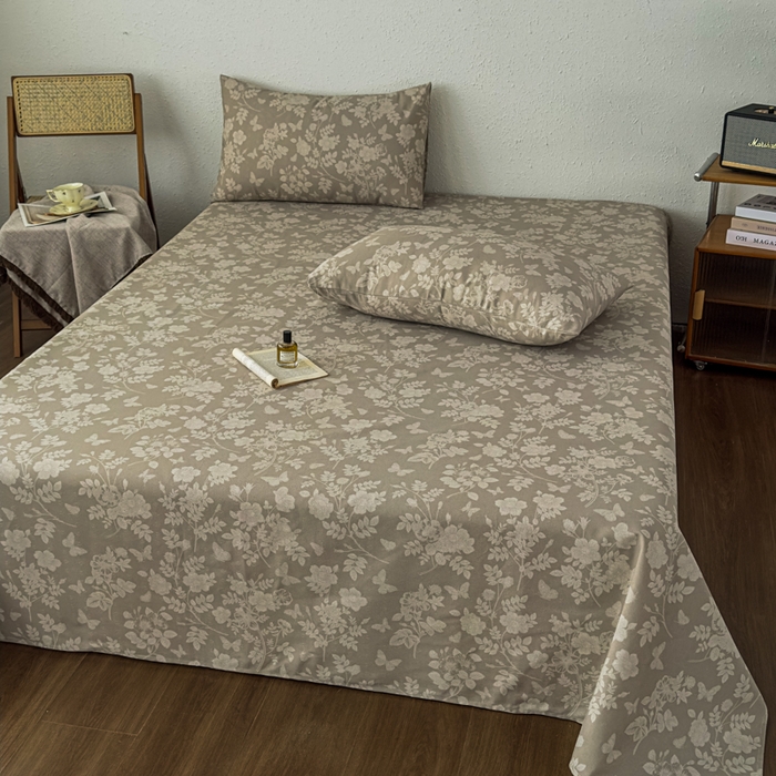 91家纺网 家纺一手货源 找家纺 爱彼家纺 2026新款A类亚麻老粗布单床单床单三件套-亚麻老粗布 亚麻粗布-杏野