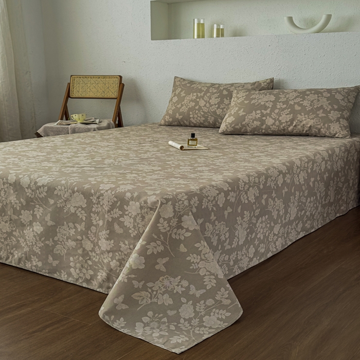 91家纺网 家纺一手货源 找家纺 爱彼家纺 2026新款A类亚麻老粗布单床单床单三件套-亚麻老粗布 亚麻粗布-杏野