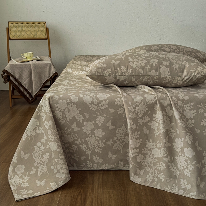 91家纺网 家纺一手货源 找家纺 爱彼家纺 2026新款A类亚麻老粗布单床单床单三件套-亚麻老粗布 亚麻粗布-杏野