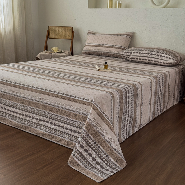 91家纺网 家纺一手货源 找家纺 爱彼家纺 2026新款A类亚麻老粗布单床单床单三件套-亚麻老粗布 亚麻粗布-棕调时光