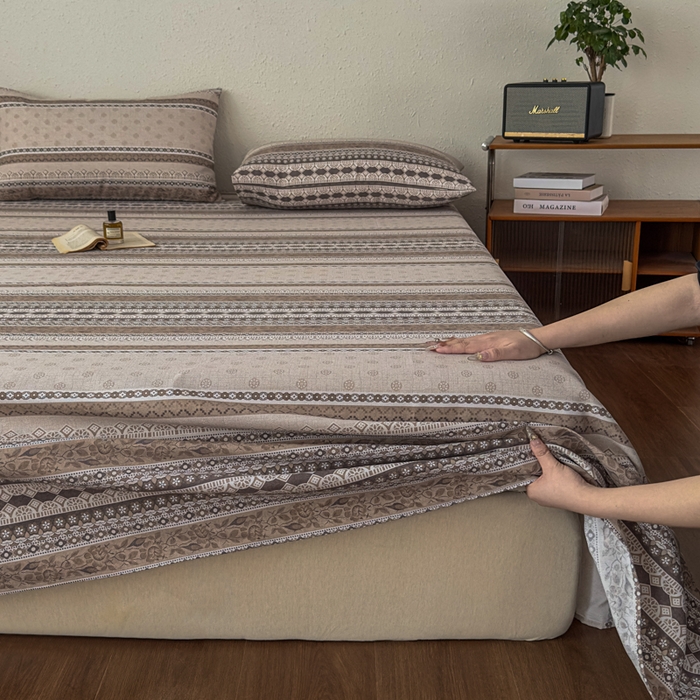 91家纺网 家纺一手货源 找家纺 爱彼家纺 2026新款A类亚麻老粗布单床单床单三件套-亚麻老粗布 亚麻粗布-棕调时光