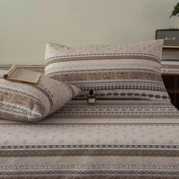 91家纺网 家纺一手货源 找家纺 爱彼家纺 2026新款A类亚麻老粗布单床单床单三件套-亚麻老粗布 亚麻粗布-棕调时光