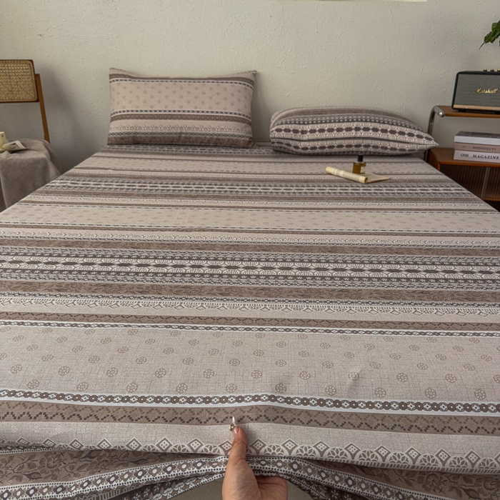 91家纺网 家纺一手货源 找家纺 爱彼家纺 2026新款A类亚麻老粗布单床单床单三件套-亚麻老粗布 亚麻粗布-棕调时光