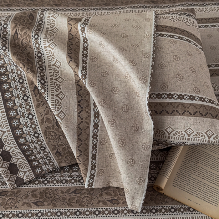 91家纺网 家纺一手货源 找家纺 爱彼家纺 2026新款A类亚麻老粗布单床单床单三件套-亚麻老粗布 亚麻粗布-棕调时光