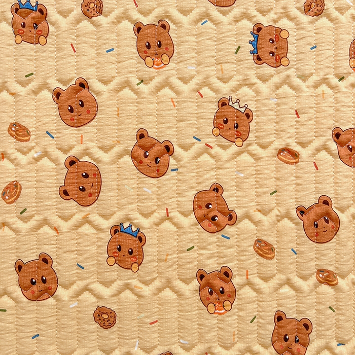 91家纺网 家纺一手货源 找家纺 维娜斯家纺 2026新款双层纱防水隔尿床垫婴儿垫姨妈垫 小熊梦梦