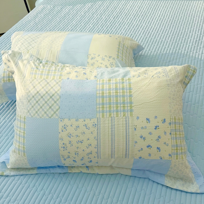 91家纺网 家纺一手货源 找家纺 九诺家纺 2026新款丝柔棉皱皱纱花边床盖四件套 米娅-南笙假日