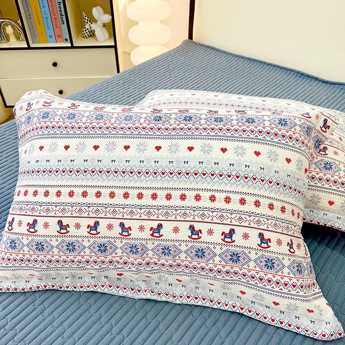 91家纺网 家纺一手货源 找家纺 九诺家纺 2026新款丝柔棉皱皱纱花边床盖四件套 米娅-马上有福