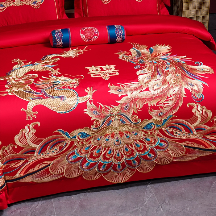 91家纺网 家纺一手货源 找家纺 （总）博之洋婚庆 2026新款全棉长绒棉刺绣婚庆四件套多件套