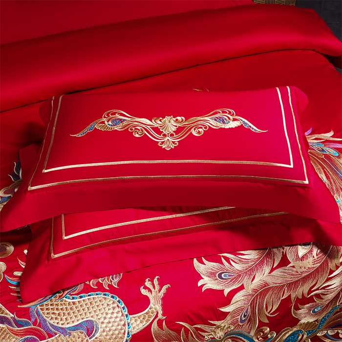 91家纺网 家纺一手货源 找家纺 （总）博之洋婚庆 2026新款全棉长绒棉刺绣婚庆四件套多件套