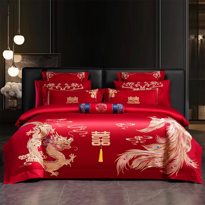 91家纺网 家纺一手货源 找家纺 （总）博之洋婚庆 2026新款全棉长绒棉刺绣婚庆四件套多件套