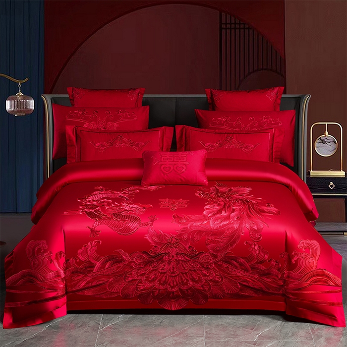 91家纺网 家纺一手货源 找家纺 （总）博之洋婚庆 2026新款全棉长绒棉刺绣婚庆四件套多件套