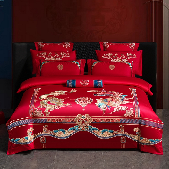 91家纺网 家纺一手货源 找家纺 （总）博之洋婚庆 2026新款全棉长绒棉刺绣婚庆四件套多件套