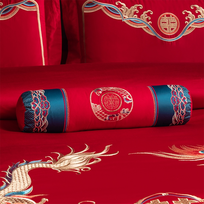 91家纺网 家纺一手货源 找家纺 博之洋婚庆 2026新款全棉长绒棉刺绣婚庆四件套多件套 九五至尊-金