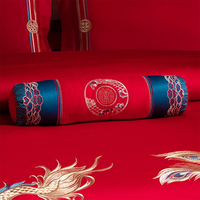 91家纺网 家纺一手货源 找家纺 博之洋婚庆 2026新款全棉长绒棉刺绣婚庆四件套多件套 瑞丽龙凤