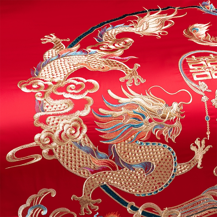 91家纺网 家纺一手货源 找家纺 博之洋婚庆 2026新款全棉长绒棉刺绣婚庆四件套多件套 富丽堂皇