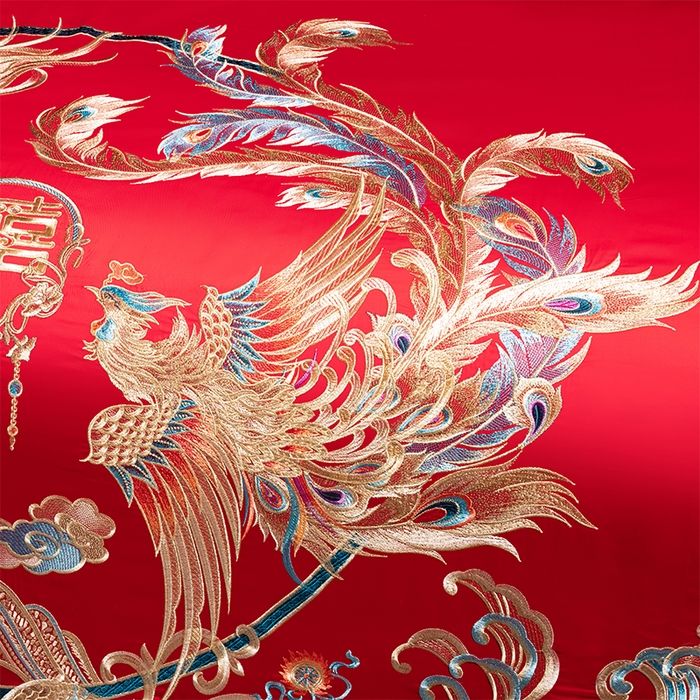 91家纺网 家纺一手货源 找家纺 博之洋婚庆 2026新款全棉长绒棉刺绣婚庆四件套多件套 富丽堂皇