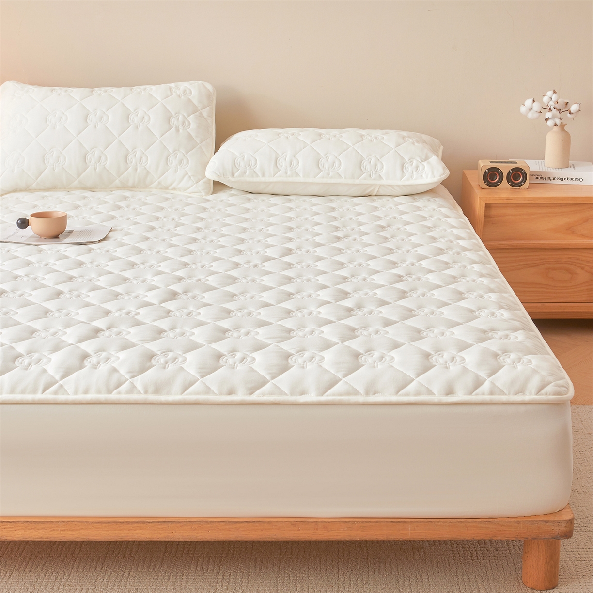 91家纺网 家纺一手货源 找家纺 （总）柔品 2026新款牛奶棉新疆棉花夹棉床笠