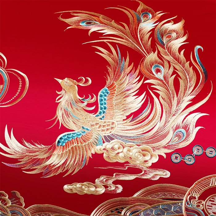 91家纺网 家纺一手货源 找家纺 博之洋婚庆 2026新款全棉长绒棉刺绣婚庆四件套多件套 龙凤百年