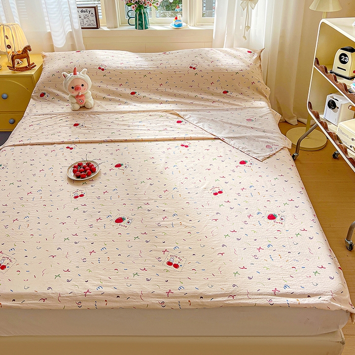 91家纺网 家纺一手货源 找家纺 维娜斯家纺 2026新款双层纱旅行酒店隔脏睡袋 森林派对