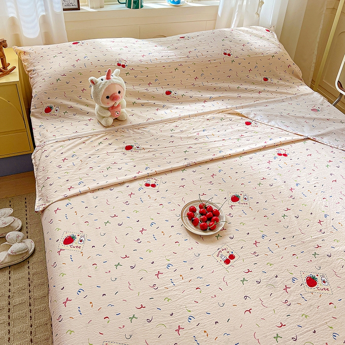 91家纺网 家纺一手货源 找家纺 维娜斯家纺 2026新款双层纱旅行酒店隔脏睡袋 森林派对