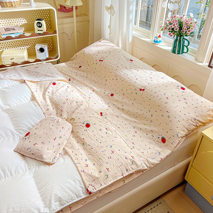 91家纺网 家纺一手货源 找家纺 维娜斯家纺 2026新款双层纱旅行酒店隔脏睡袋 森林派对