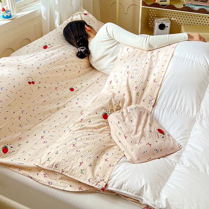 维娜斯家纺 2026新款双层纱旅行酒店隔脏睡袋 森林派对