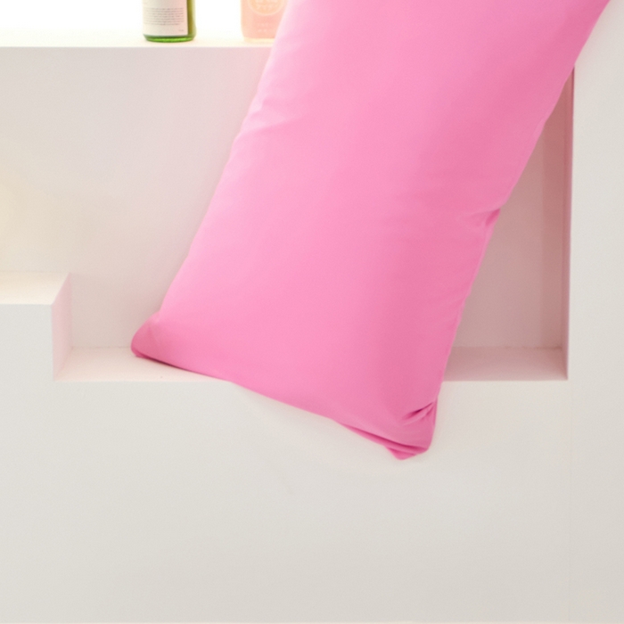 91家纺网 家纺一手货源 找家纺 LADYCOCO可可家居 2026新款coolmate多巴胺色系凉感枕套 玫瑰色