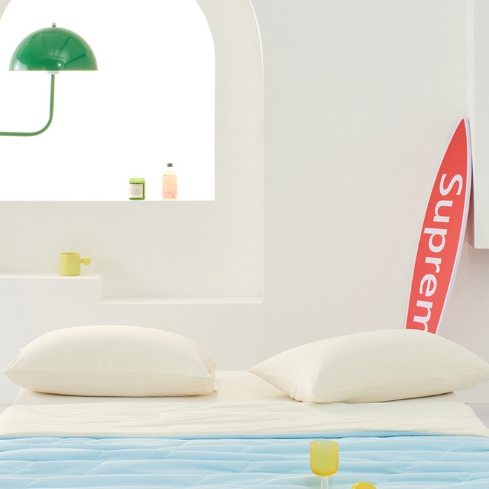 91家纺网 家纺一手货源 找家纺 LADYCOCO可可家居 2026新款coolmate多巴胺色系凉感枕套 牙白