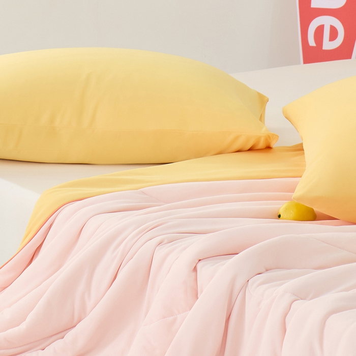 91家纺网 家纺一手货源 找家纺 LADYCOCO可可家居 2026新款coolmate多巴胺色系凉感枕套 橙黄