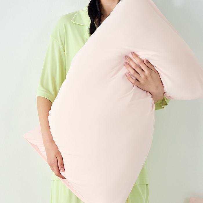 91家纺网 家纺一手货源 找家纺 LADYCOCO可可家居 2026新款coolmate多巴胺色系凉感枕套 枕套-粉