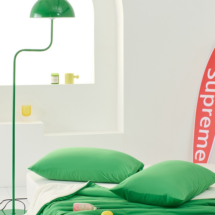 91家纺网 家纺一手货源 找家纺 LADYCOCO可可家居 2026新款coolmate多巴胺色系凉感枕套 绿洲