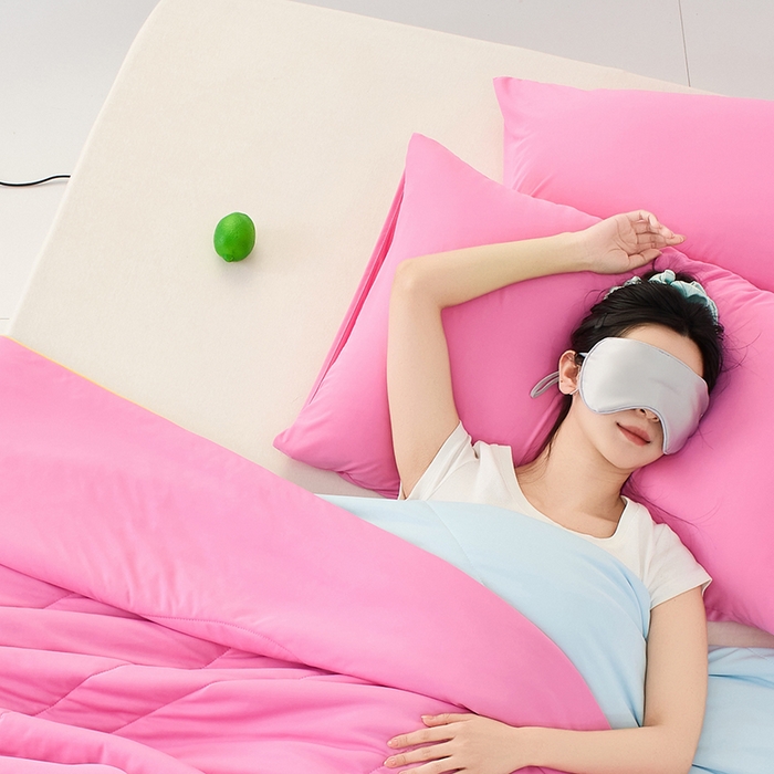 LADYCOCO可可家居 2026新款coolmate多巴胺色系凉感枕套 玫瑰色