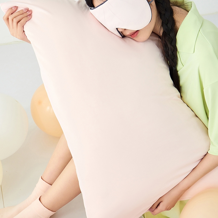 91家纺网 家纺一手货源 找家纺 LADYCOCO可可家居 2026新款coolmate多巴胺色系凉感枕套 枕套-粉