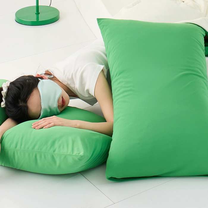 91家纺网 家纺一手货源 找家纺 LADYCOCO可可家居 2026新款coolmate多巴胺色系凉感枕套 绿洲