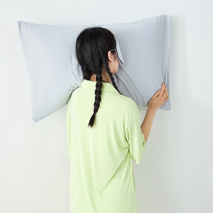 91家纺网 家纺一手货源 找家纺 LADYCOCO可可家居 2026新款coolmate多巴胺色系凉感枕套 枕套-灰