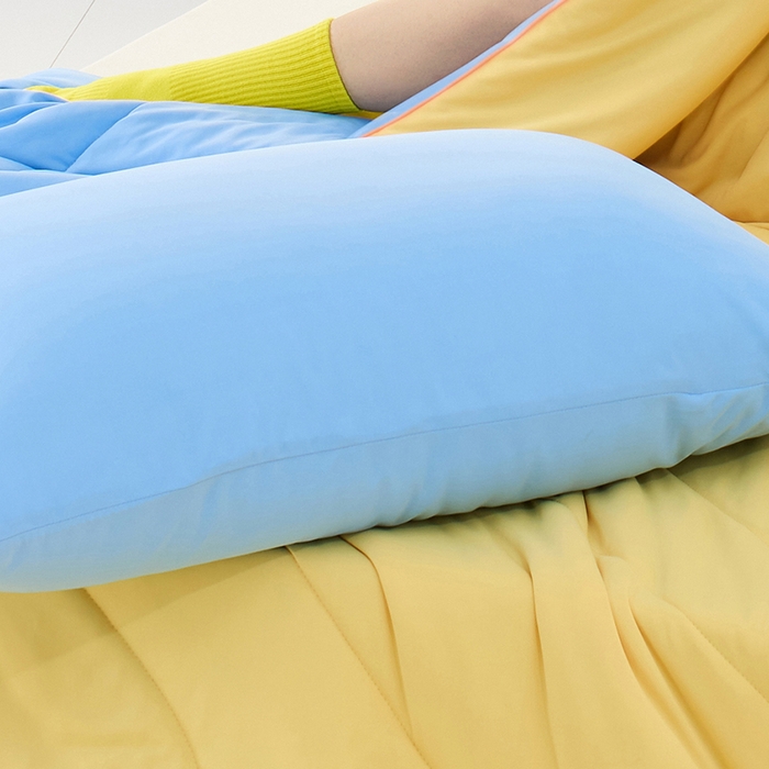 91家纺网 家纺一手货源 找家纺 LADYCOCO可可家居 2026新款coolmate多巴胺色系凉感枕套 蓝色