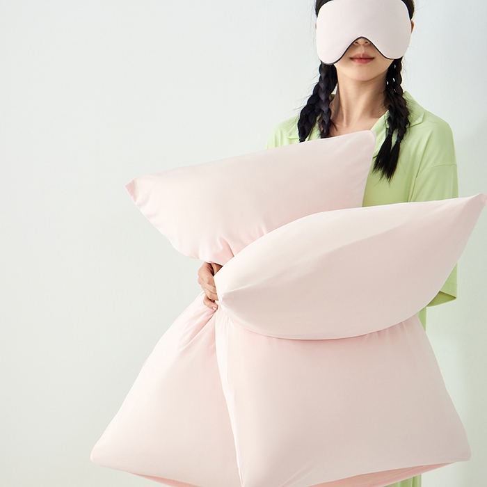 91家纺网 家纺一手货源 找家纺 LADYCOCO可可家居 2026新款coolmate多巴胺色系凉感枕套 枕套-粉