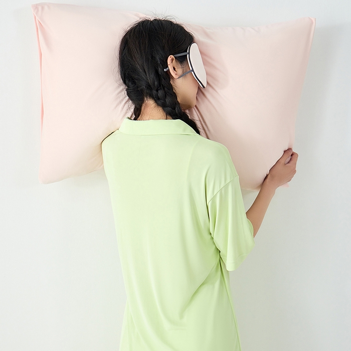 91家纺网 家纺一手货源 找家纺 LADYCOCO可可家居 2026新款coolmate多巴胺色系凉感枕套 枕套-粉