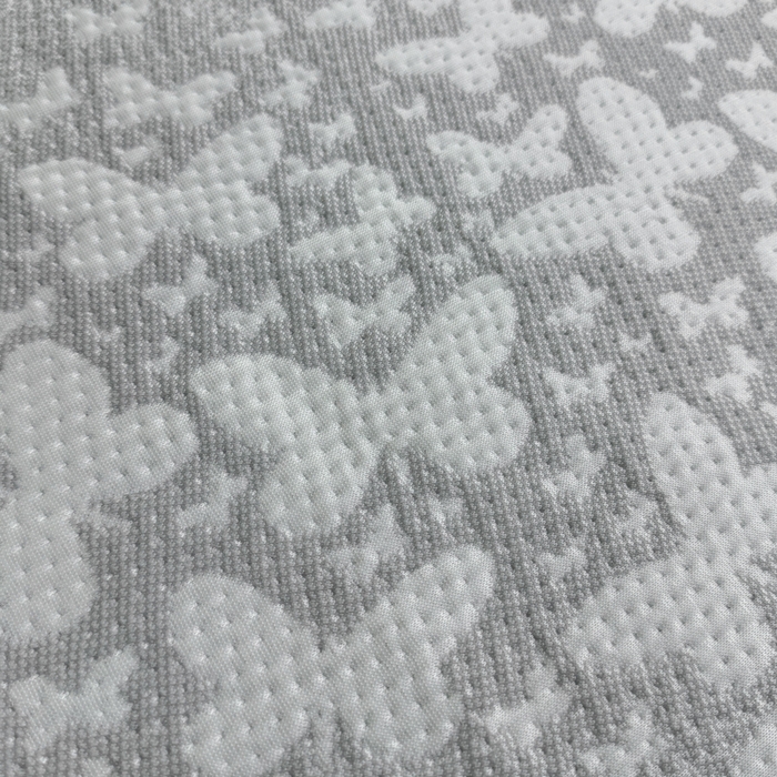 91家纺网 家纺一手货源 找家纺 伊人坊 2026新款A类550克凉感提花值过0.21冰豆豆家用凉席子三件套夏季---床笠款 花蝴蝶-灰