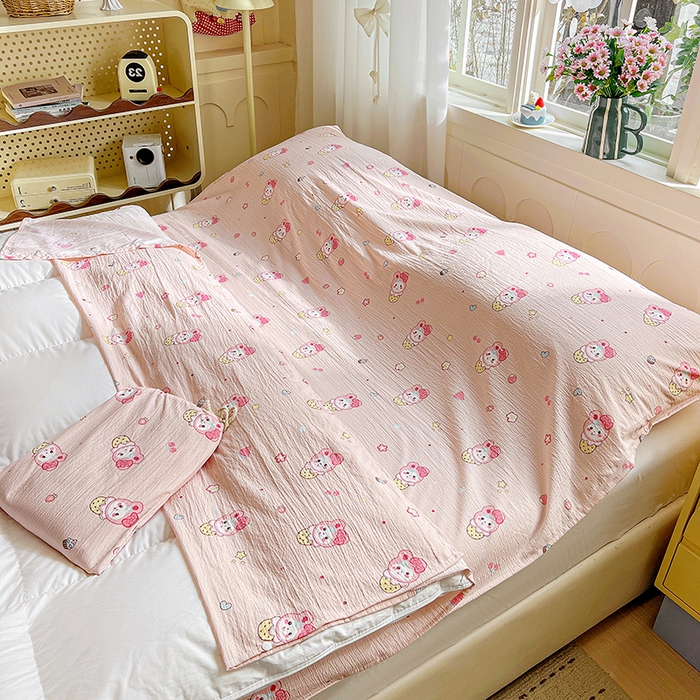 91家纺网 家纺一手货源 找家纺 维娜斯家纺 2026新款双层纱旅行酒店隔脏睡袋 小兔莉莉