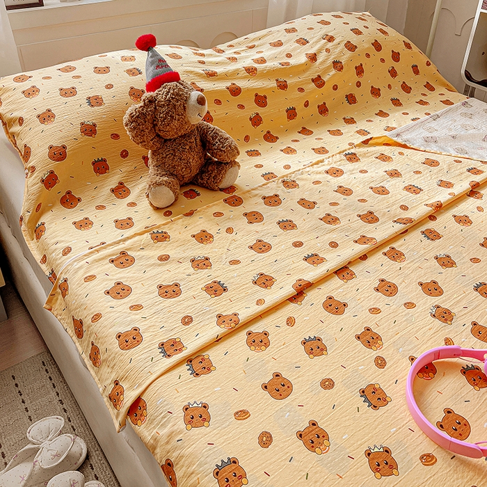 91家纺网 家纺一手货源 找家纺 维娜斯家纺 2026新款双层纱旅行酒店隔脏睡袋 小熊梦梦