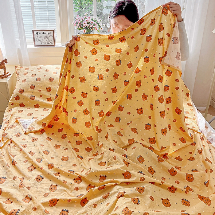 91家纺网 家纺一手货源 找家纺 维娜斯家纺 2026新款双层纱旅行酒店隔脏睡袋 小熊梦梦