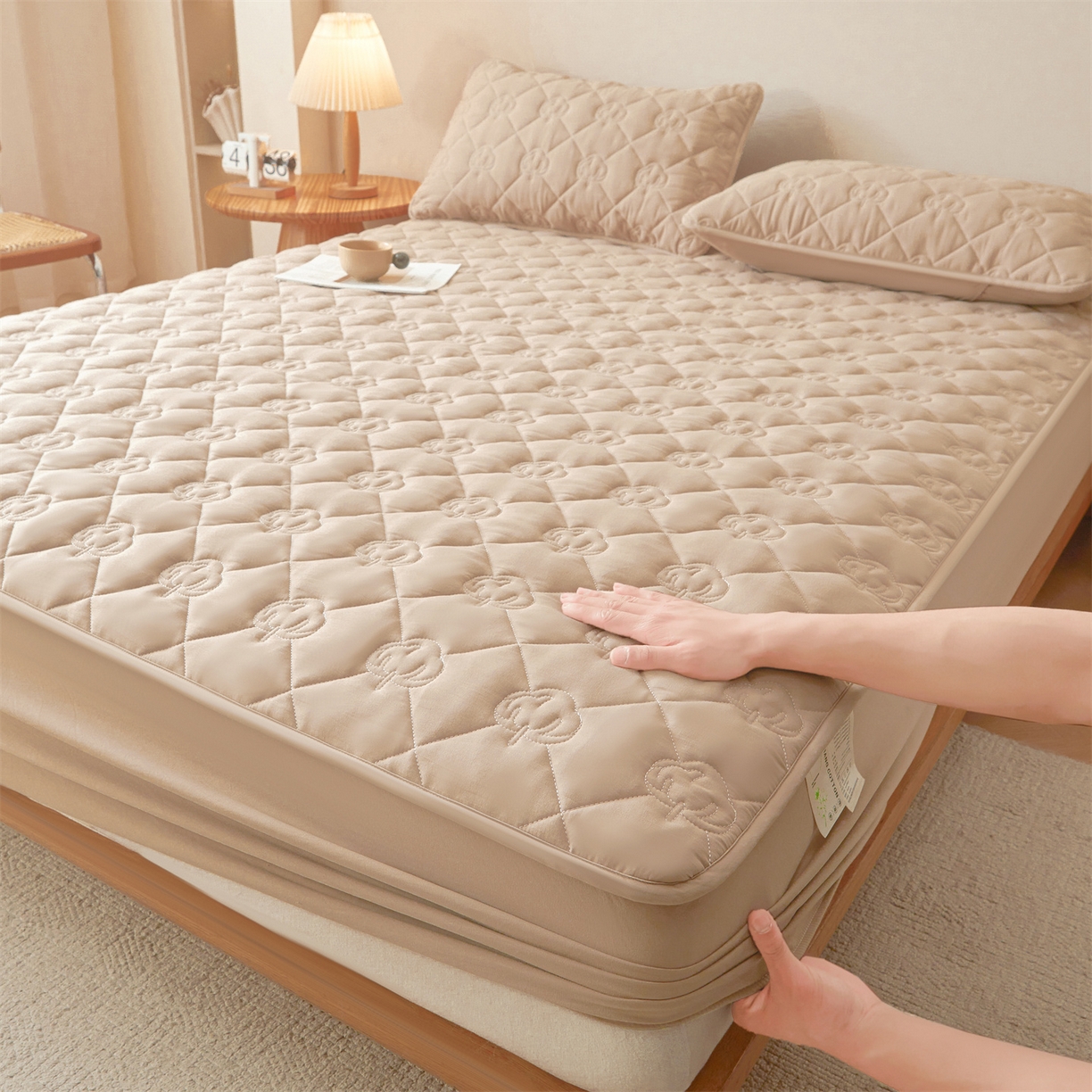 91家纺网 家纺一手货源 找家纺 （总）柔品 2026新款牛奶棉新疆棉花夹棉床笠