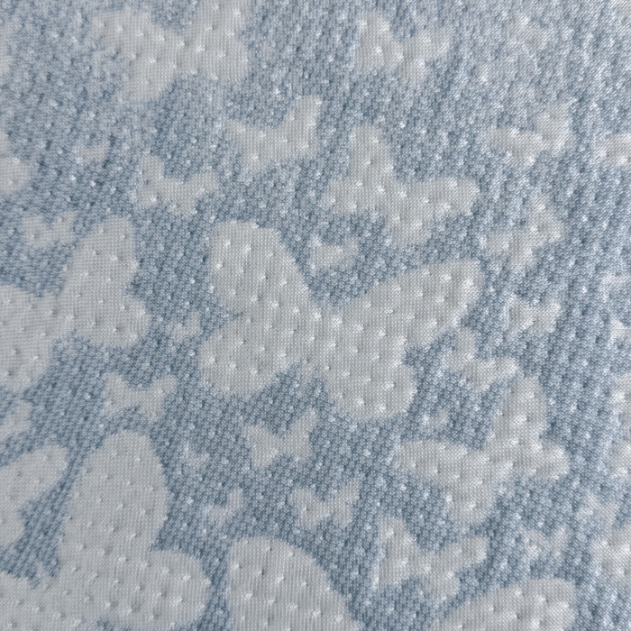 91家纺网 家纺一手货源 找家纺 伊人坊 2026新款A类550克凉感提花值过0.21冰豆豆家用凉席子三件套夏季---床笠款 花蝴蝶-蓝