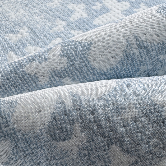 91家纺网 家纺一手货源 找家纺 伊人坊 2026新款A类550克凉感提花值过0.21冰豆豆家用凉席子三件套夏季---床笠款 花蝴蝶-蓝