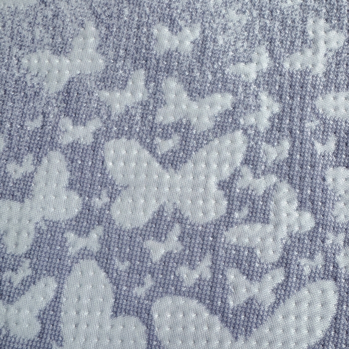 91家纺网 家纺一手货源 找家纺 伊人坊 2026新款A类550克凉感提花值过0.21冰豆豆家用凉席子三件套夏季---床笠款 花蝴蝶-蓝紫