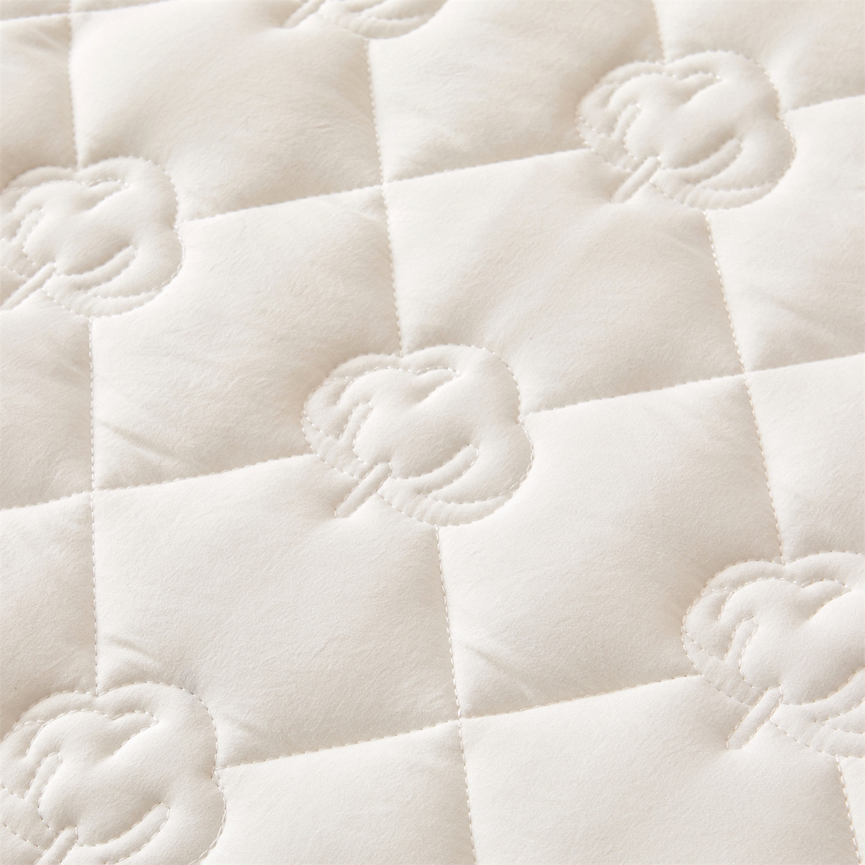 91家纺网 家纺一手货源 找家纺 柔品 2026新款牛奶棉新疆棉花夹棉床笠 新疆棉花-纯白