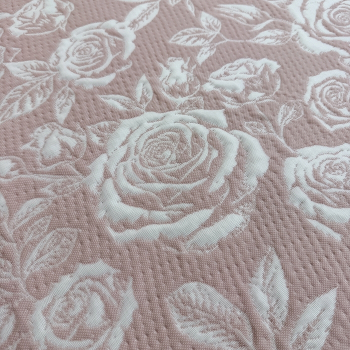 91家纺网 家纺一手货源 找家纺 伊人坊 2026新款A类550克凉感提花值过0.21冰豆豆家用凉席子三件套夏季---床笠款 玫瑰-粉