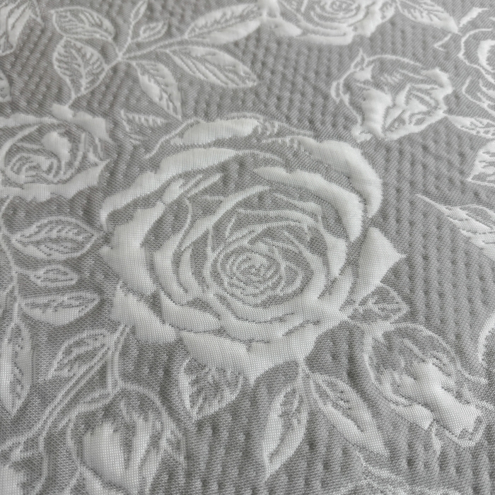 91家纺网 家纺一手货源 找家纺 伊人坊 2026新款A类550克凉感提花值过0.21冰豆豆家用凉席子三件套夏季---床笠款 玫瑰-灰