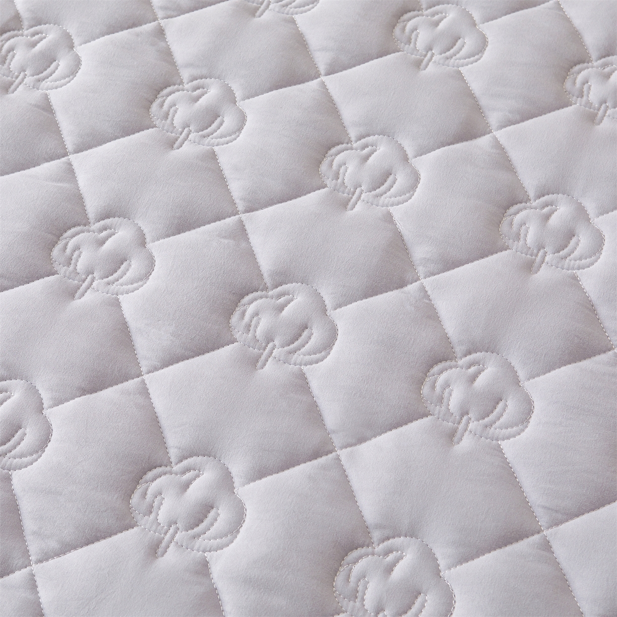 91家纺网 家纺一手货源 找家纺 柔品 2026新款牛奶棉新疆棉花夹棉床笠 新疆棉花-浅灰